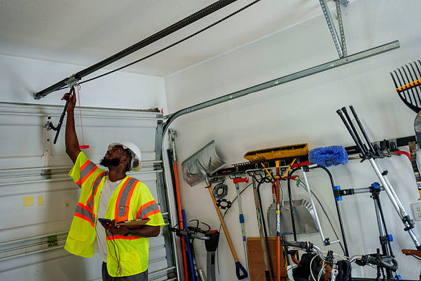 Professional Garage Door Panel Replacement technician working in Wausau, WI